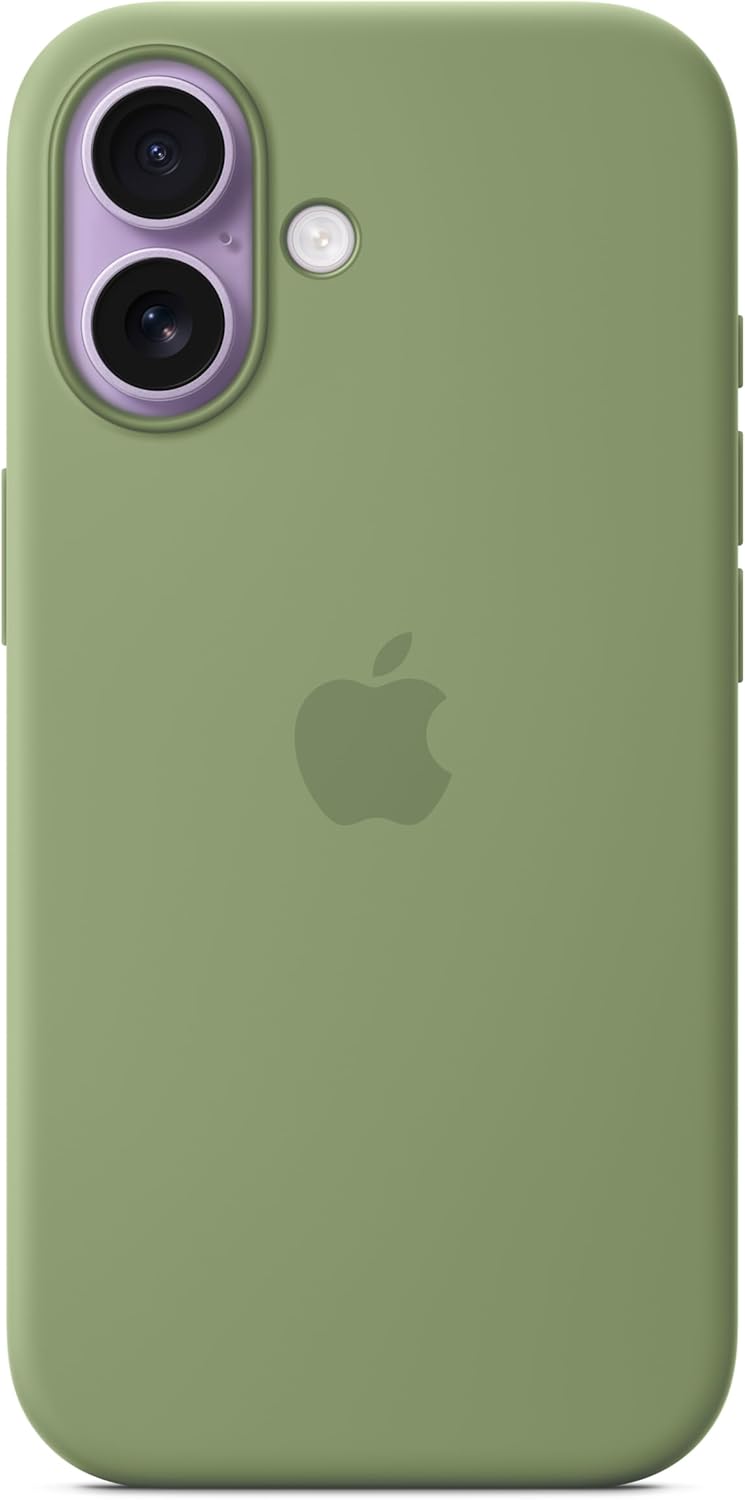 Apple iPhone 17 Silikon Case mit MagSafe hellmoosgrün – Produktansicht