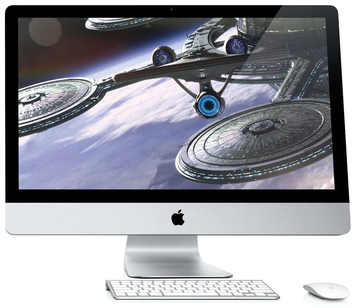 Apple iMac (Late 2009) [27", Intel Core i5 2,66GHz, 4GB RAM, 1TB HDD, ATI Radeon HD 4850, macOS] silber – Refurbished – Produktansicht