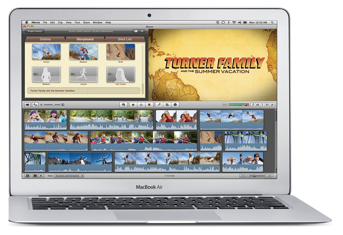 Apple MacBook Air (2010) [13,3", Intel Core 2 Duo 1,86GHz, 2GB RAM, 128GB SSD, NVIDIA GeForce GT 320M, macOS] silber – Refurbished – Produktansicht