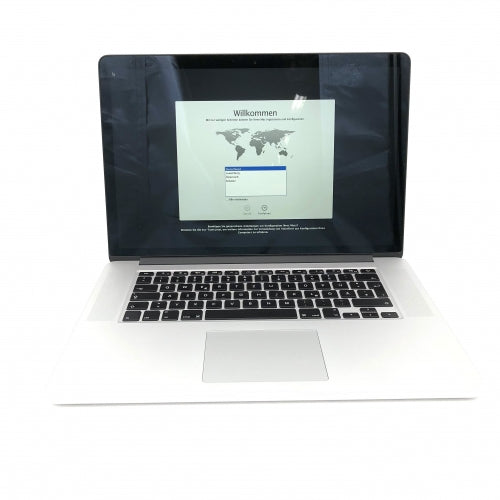 Apple MacBook Pro (2013) [15,4", Retina, Intel Core i7 2,0GHz, 8GB RAM, 256GB SSD, Intel Iris Pro, macOS] silber – Refurbished – Produktansicht