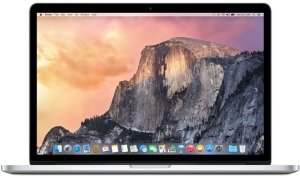 Apple MacBook Pro (2014) [15,4", Retina, Intel Core i7 2,5GHz, 16GB RAM, 512GB SSD, Intel Iris Graphics + NVIDIA GeForce GT 750M, macOS] silber – Refurbished – Produktansicht