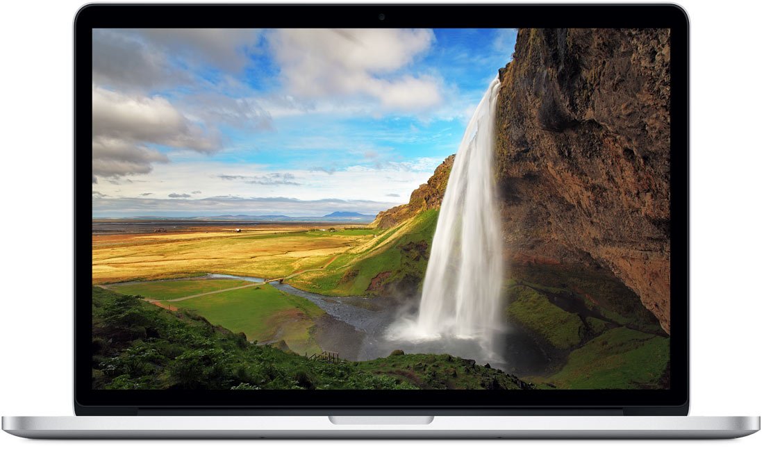 Apple MacBook Pro (2015) [15,4", Intel Core i7 2,8GHz, 16GB RAM, 512GB SSD, Intel Iris Pro Graphics 5200, macOS] silber – Refurbished – Produktansicht