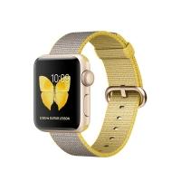 Apple Watch Series 2 [inkl. Nylon-Armband gelb/hellgrau] 38mm Aluminiumgehäuse gold – Refurbished – Produktansicht