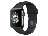 Apple Watch Series 2 [inkl. Sportarmband schwarz] 38mm Edelstahlgehäuse schwarz – Refurbished – Produktansicht