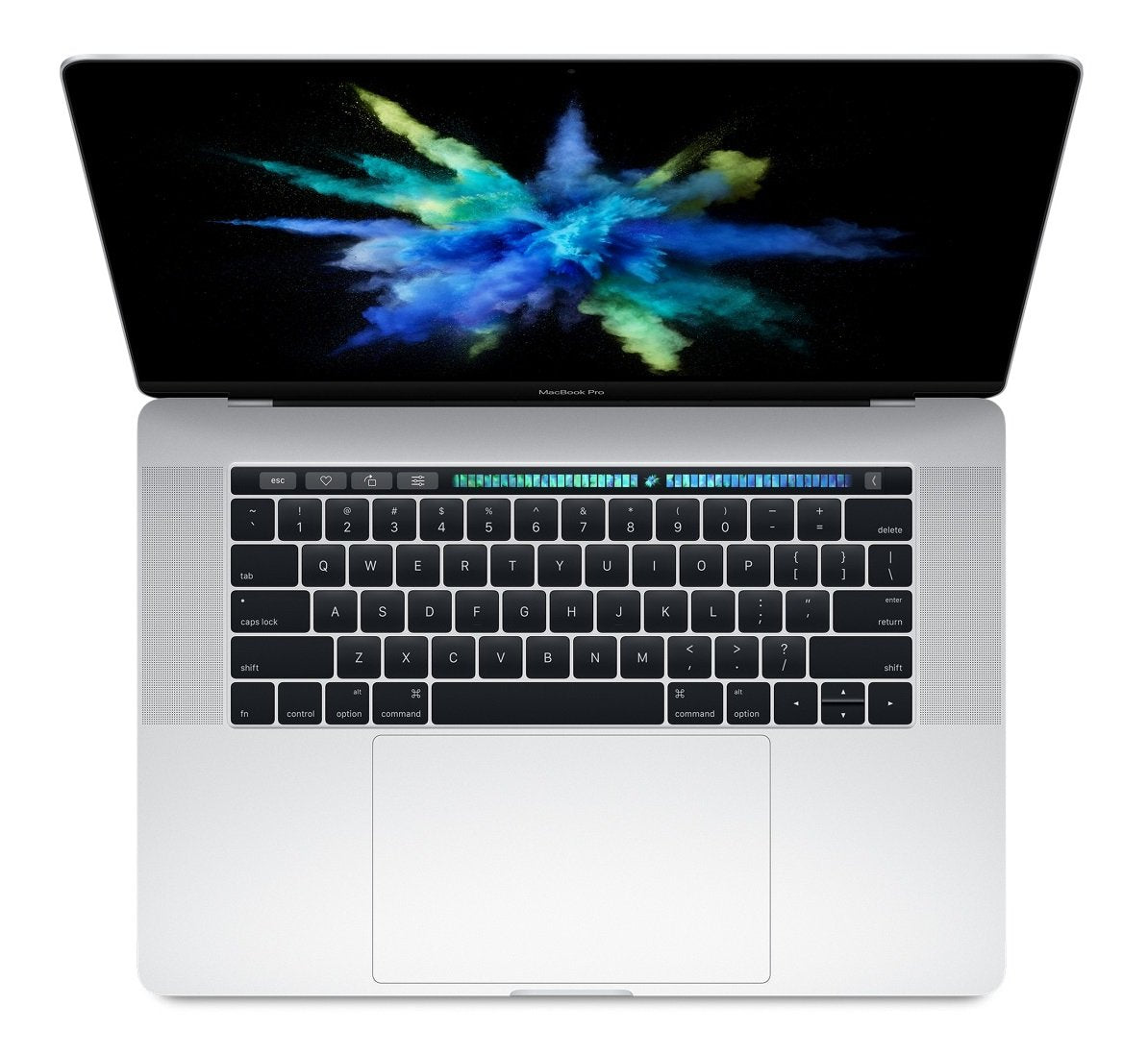 Apple MacBook Pro (Late 2016) [15,4", Touch Bar, Intel Core i7 2,7GHz, 16GB RAM, 512GB SSD, AMD Radeon Pro 455, macOS] silber – Refurbished – Produktansicht