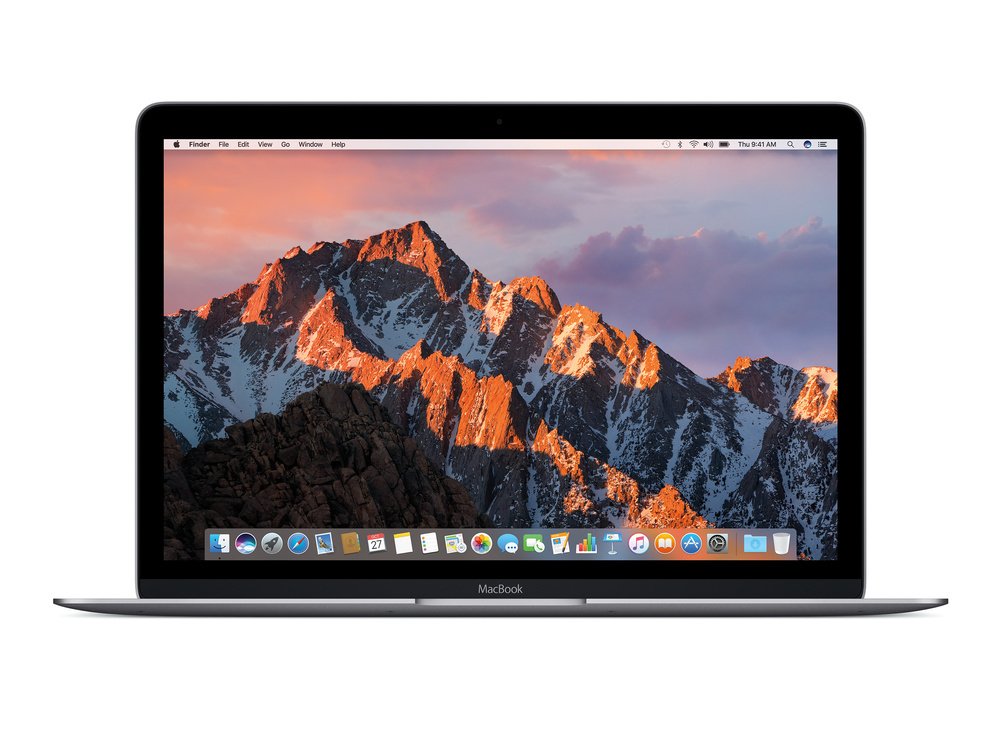 Apple MacBook (2017) [12", Intel Core m3 1,2GHz, 8GB RAM, 256GB SSD, Intel HD Graphics 615, macOS] spacegrau – Refurbished – Produktansicht