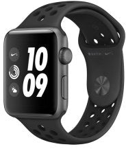 Apple Watch Nike+ Series 3 [inkl. Sportarmband anthrazit/schwarz] 42mm Aluminiumgehäuse spacegrau – Refurbished – Produktansicht