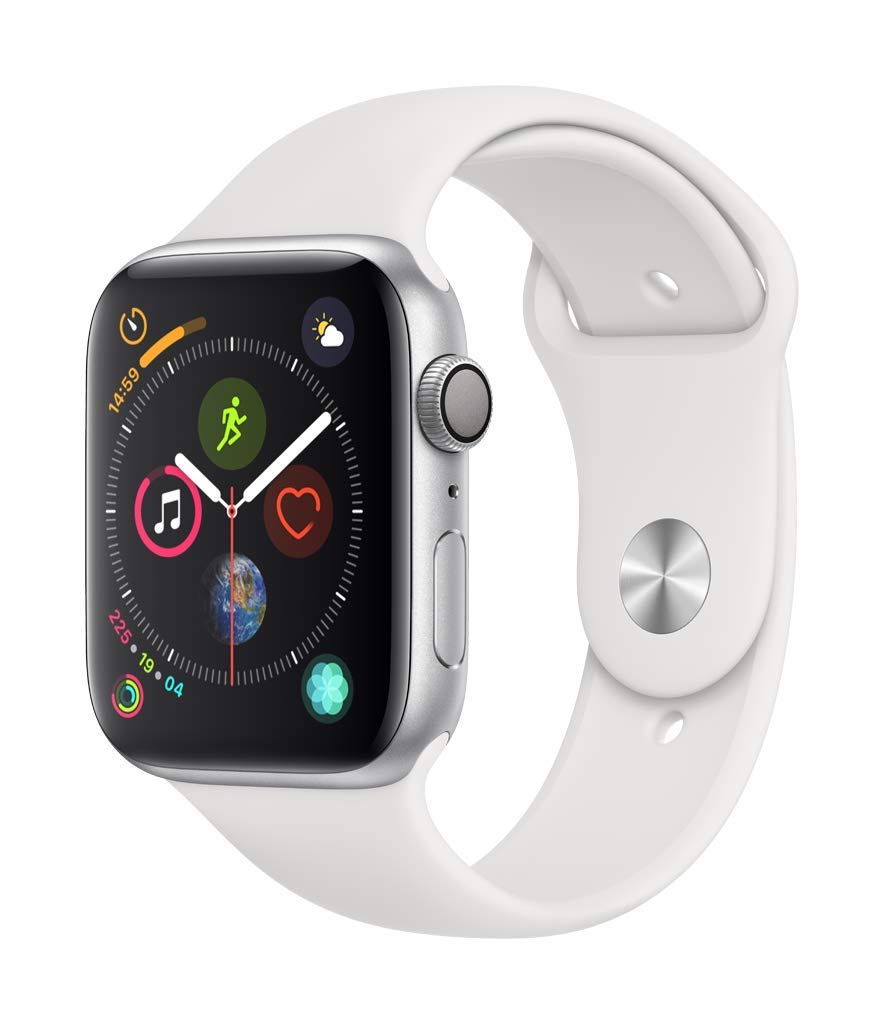 Apple Watch Series 4 [GPS, inkl. Sportarmband weiß] 44mm Aluminiumgehäuse silber – Refurbished – Produktansicht