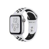 Apple Watch Nike+ Series 4 [GPS, inkl. Sportarmband platinum/schwarz] 40mm Aluminiumgehäuse silber – Refurbished – Produktansicht