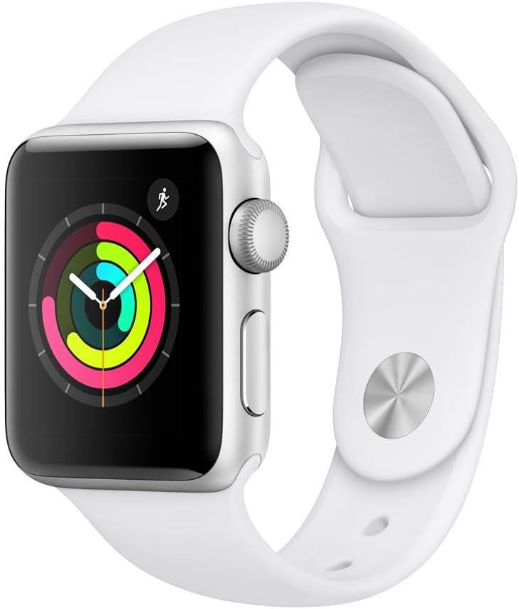 Apple Watch Series 3 [GPS, inkl. Sportarmband weiß] 38mm Aluminiumgehäuse silber – Refurbished – Produktansicht