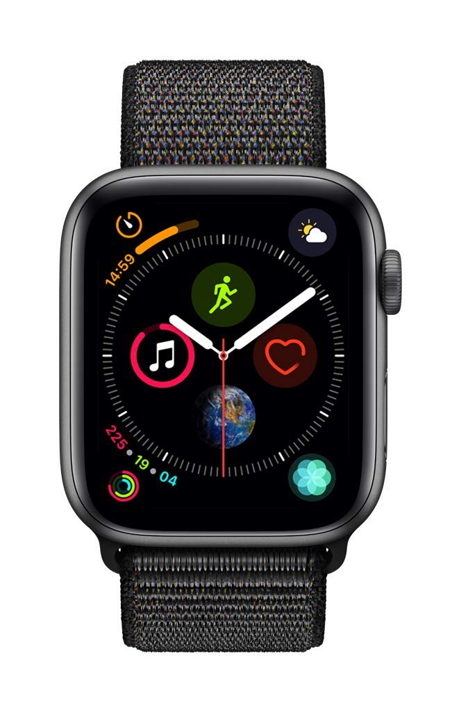 Apple Watch Series 4 [GPS + Cellular, inkl. Sport Loop schwarz] 44mm Aluminiumgehäuse spacegrau – Refurbished – Produktansicht