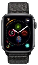 Apple Watch Series 4 [GPS + Cellular, inkl. Sport Loop schwarz] 44mm Aluminiumgehäuse spacegrau – Refurbished – Produktansicht