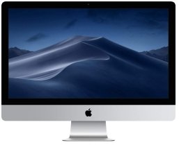 Apple iMac (2019) [27", 5K, Retina, Intel Core i5 3,7GHz, 8GB RAM, 2TB Fusion Drive + 128GB SSD, AMD Radeon Pro 580X, macOS] silber – Refurbished – Produktansicht