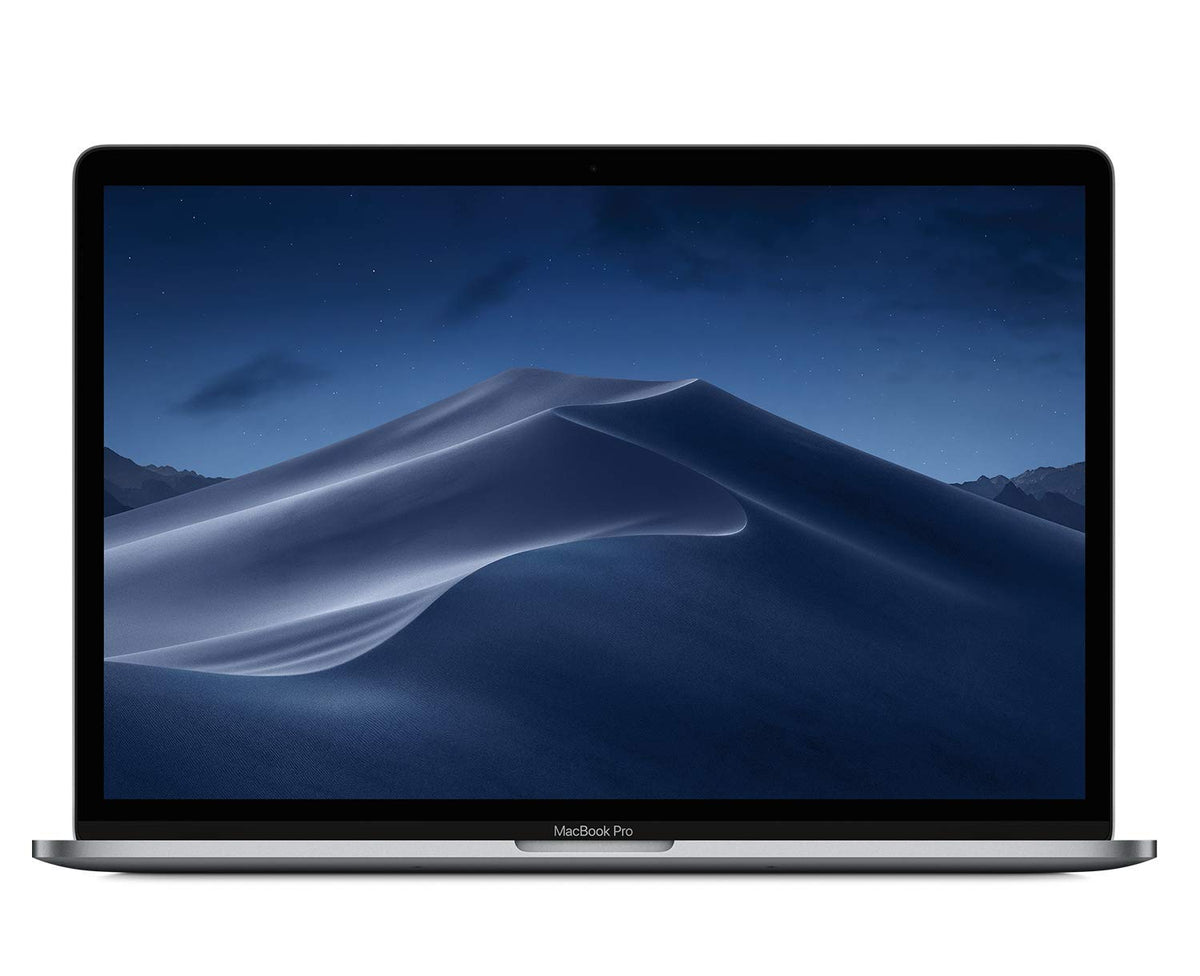 Apple MacBook Pro (2019) [15,4", Touch Bar, Intel Core i7 2,6GHz, 16GB RAM, 256GB SSD, Intel UHD Graphics 630, AMD Radeon Pro 555X, macOS] spacegrau – Refurbished – Produktansicht