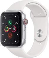 Apple Watch Series 5 [GPS + Cellular, inkl. Sportarmband weiß] 44mm Aluminiumgehäuse silber – Refurbished – Produktansicht
