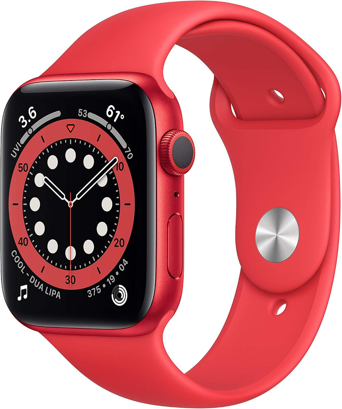 Apple Watch Series 6 [GPS, inkl. Sportarmband rot] 44mm Aluminiumgehäuse rot – Refurbished – Produktansicht