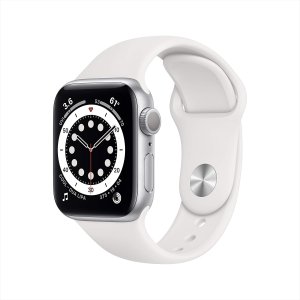 Apple Watch Series 6 [GPS, inkl. Sportarmband weiß] 40mm Aluminiumgehäuse silber – Refurbished – Produktansicht