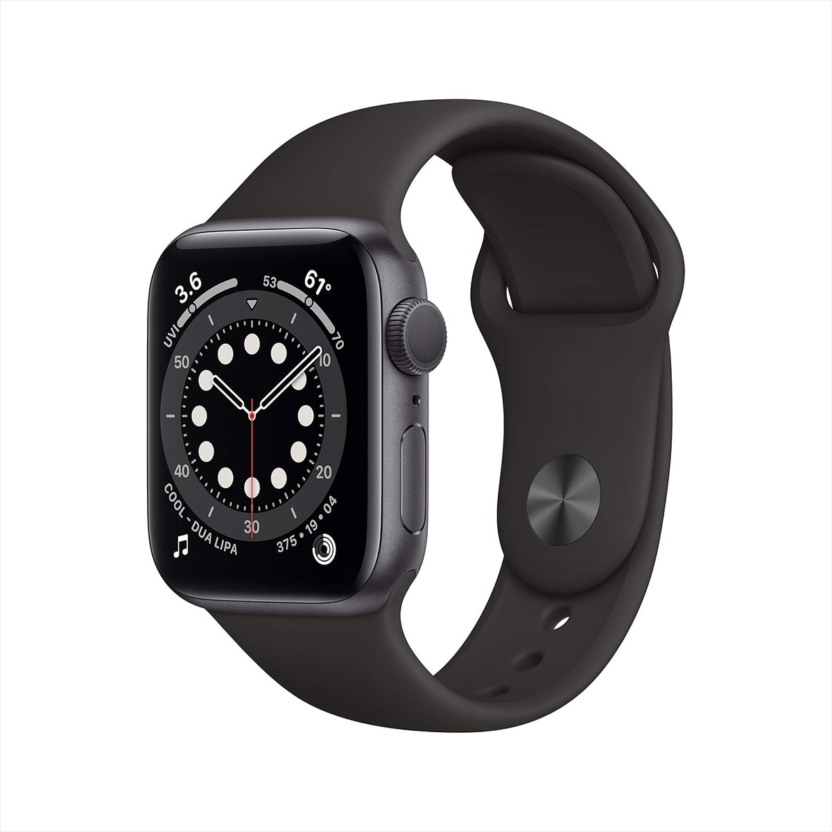 Apple Watch Series 6 [GPS, inkl. Sportarmband schwarz] 40mm Aluminiumgehäuse spacegrau – Refurbished – Produktansicht