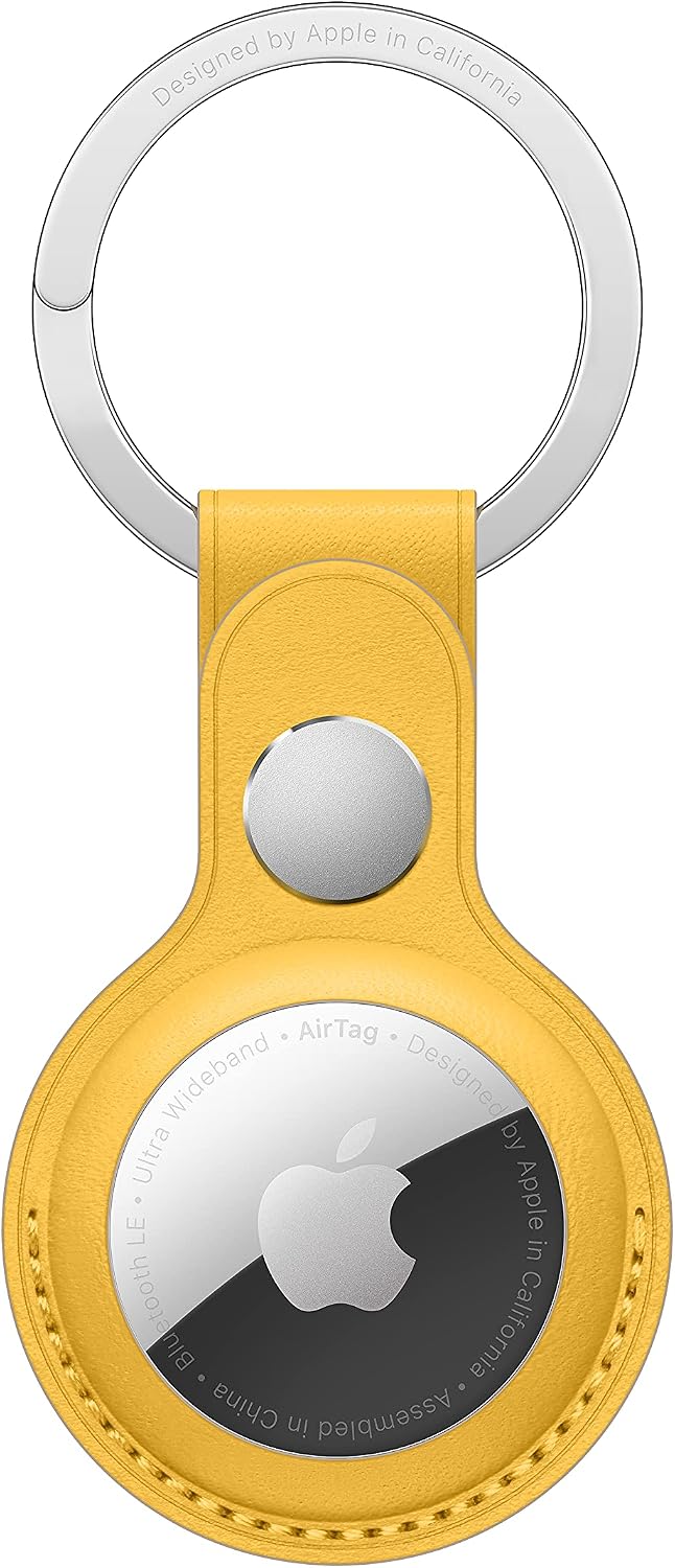 Apple AirTag Lederschlüsselanhänger meyer lemon – Produktansicht