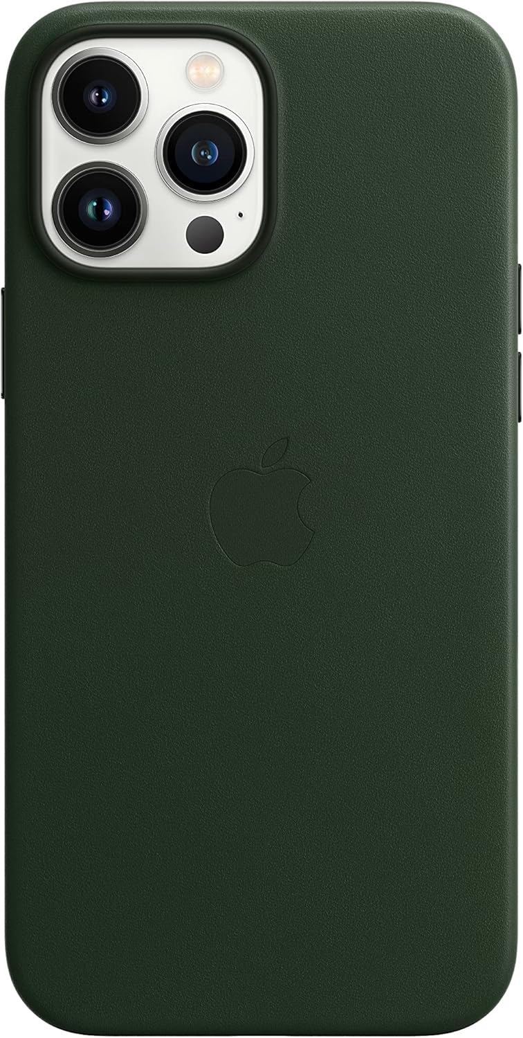 Apple Leder Case mit MagSafe [für iPhone 13 Pro Max] schwarzgrün – Refurbished – Produktansicht