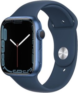 Apple Watch Series 7 [GPS, inkl. Sportarmband abyssblau] 45mm Aluminiumgehäuse blau – Refurbished – Produktansicht