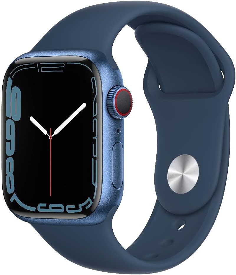 Apple Watch Series 7 [GPS + Cellular, inkl. Sportarmband abyssblau] 41mm Aluminiumgehäuse blau – Refurbished – Produktansicht