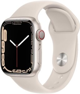 Apple Watch Series 7 [GPS + Cellular, inkl. Sportarmband polarstern] 41mm Aluminiumgehäuse polarstern – Refurbished – Produktansicht