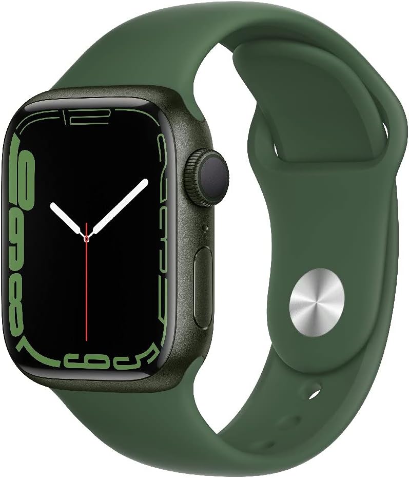 Apple Watch Series 7 [GPS, inkl. Sportarmband klee] 41mm Aluminiumgehäuse grün – Refurbished – Produktansicht
