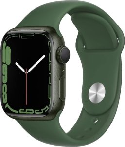 Apple Watch Series 7 [GPS, inkl. Sportarmband klee] 41mm Aluminiumgehäuse grün – Refurbished – Produktansicht