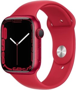 Apple Watch Series 7 [GPS, inkl. Sportarmband rot] 45mm Aluminiumgehäuse rot – Refurbished – Produktansicht