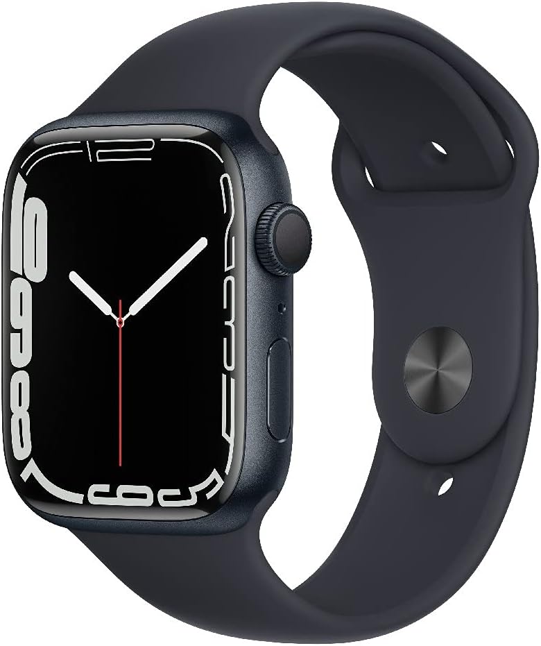 Apple Watch Series 7 [GPS, inkl. Sportarmband mitternacht] 45mm Aluminiumgehäuse mitternacht – Refurbished – Produktansicht
