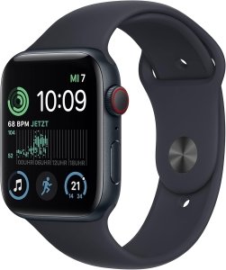 Apple Watch SE 2 (2022) [GPS + Cellular, inkl. Sportarmband mitternacht] 44mm Aluminiumgehäuse mitternacht – Refurbished – Produktansicht