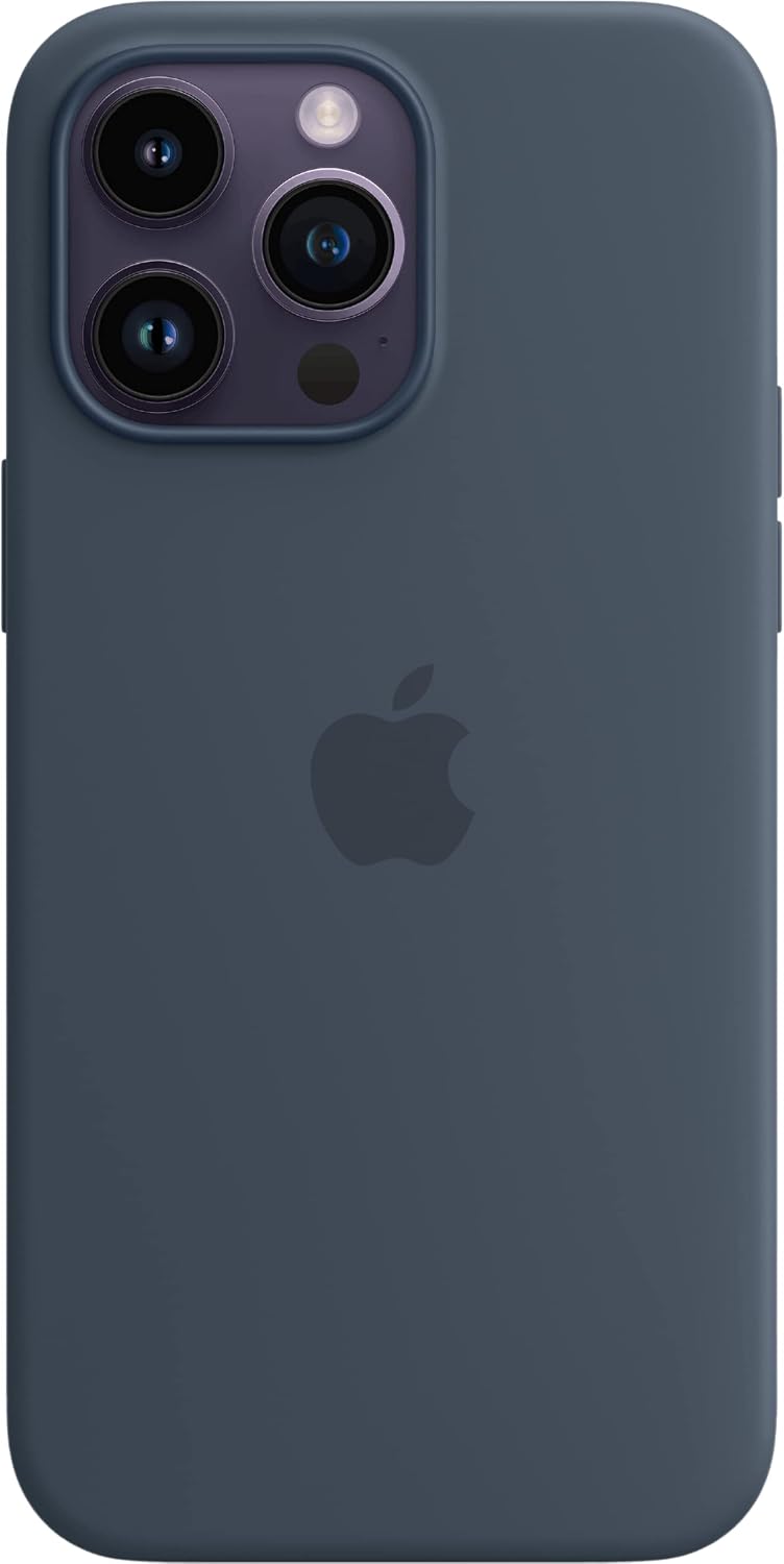 Apple Silikon Case mit MagSafe [für iPhone 14 Pro Max] sturmblau – Produktansicht