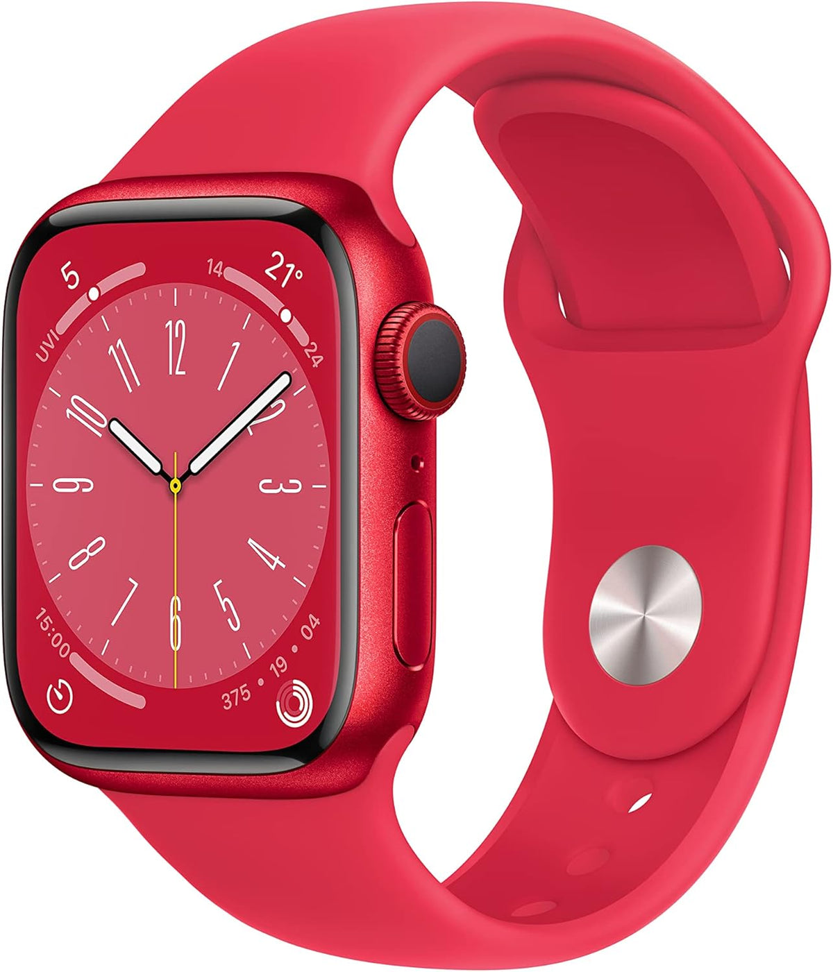 Apple Watch Series 8 [GPS, inkl. Sportarmband rot] 45mm Aluminiumgehäuse rot – Refurbished – Produktansicht
