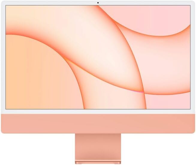 Apple iMac (Mid 2021) [24", Apple M1 8 Core CPU, 8GB RAM, 512GB SSD, Apple 8 Core, macOS] orange – Refurbished – Produktansicht