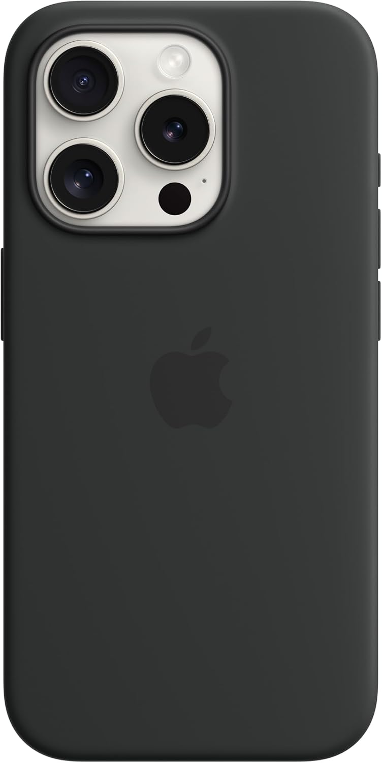 Apple Silikon Case mit MagSafe [für iPhone 15 Pro] schwarz – Refurbished – Produktansicht
