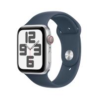 Apple Watch SE 2 (2022) [GPS + Cellular, inkl. Sportarmband abyssblau M/L] 44mm Aluminiumgehäuse silber – Refurbished – Produktansicht