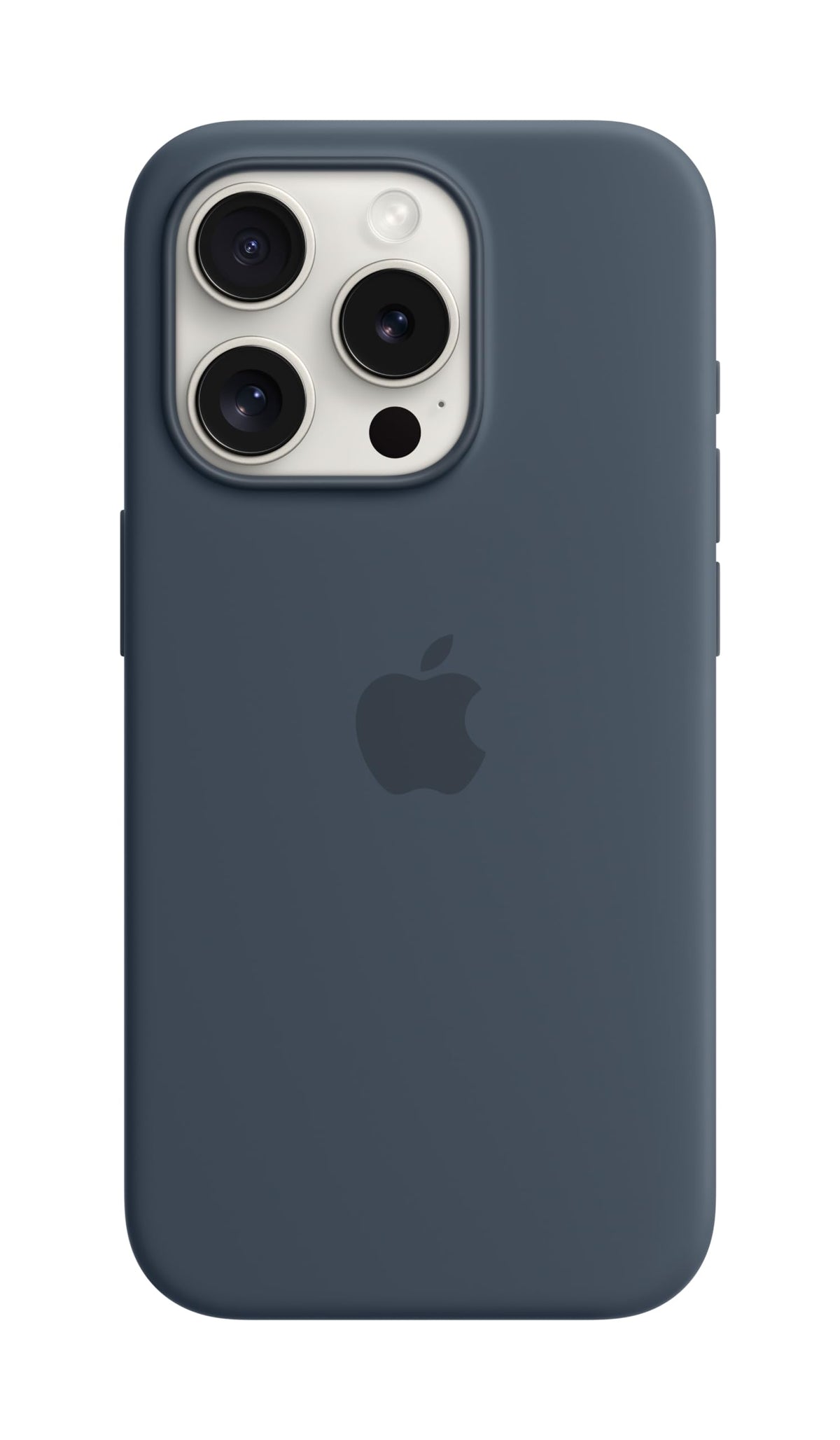 Apple Silikon Case mit MagSafe [für iPhone 15 Pro] sturmblau – Refurbished – Produktansicht