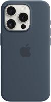 Apple Silikon Case mit MagSafe [für iPhone 15 Pro] sturmblau – Refurbished – Produktansicht