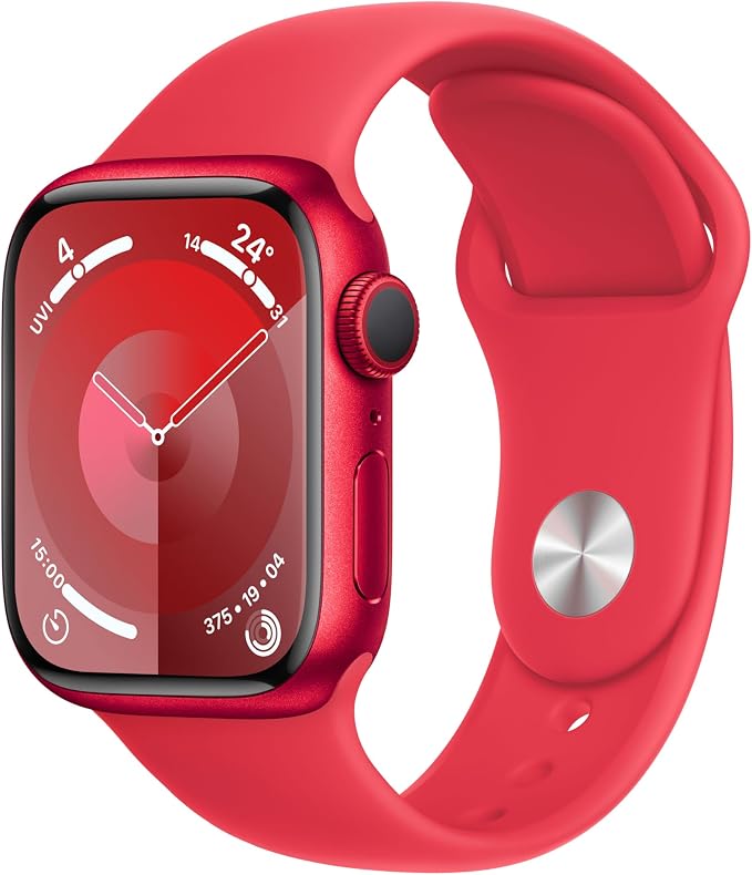 Apple Watch Series 9 [GPS, inkl. Sportarmband M/L rot] 41mm Aluminiumgehäuse rot – Refurbished – Produktansicht