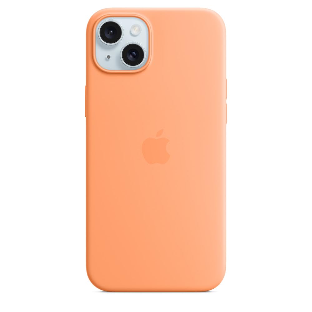Apple Silikon Case mit MagSafe [für iPhone 15 Plus] sorbet orange – Produktansicht