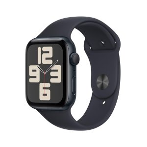 Apple Watch SE 2 (2023er Modell) [GPS, inkl. Sportarmband M/L mitternacht] 44mm Aluminiumgehäuse mitternacht – Refurbished – Produktansicht