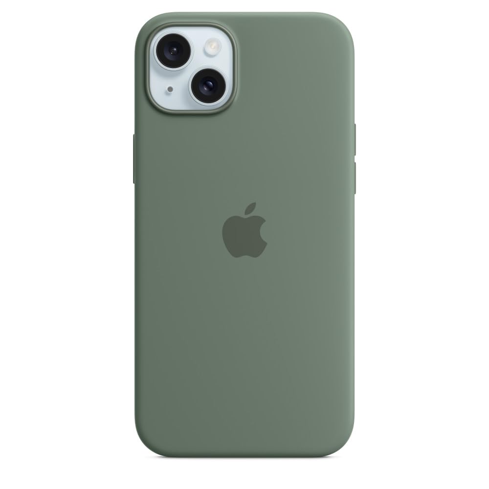 Apple Silikon Case mit MagSafe [für iPhone 15 Plus] zypresse – Produktansicht