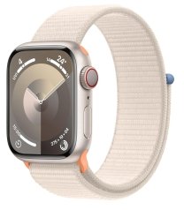 Apple Watch Series 9 [GPS + Cellular, inkl. Sport Loop polarstern] 41mm Aluminiumgehäuse polarstern – Refurbished – Produktansicht