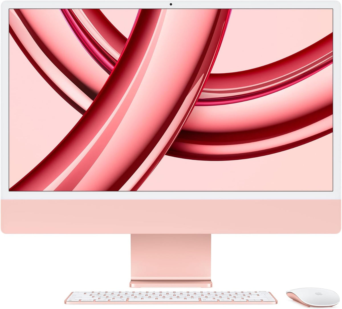 Apple iMac (Mid 2023) [24", Apple M3 8 Core CPU, 8GB RAM, 512GB SSD, Apple 10 Core, macOS] rosè – Refurbished – Produktansicht