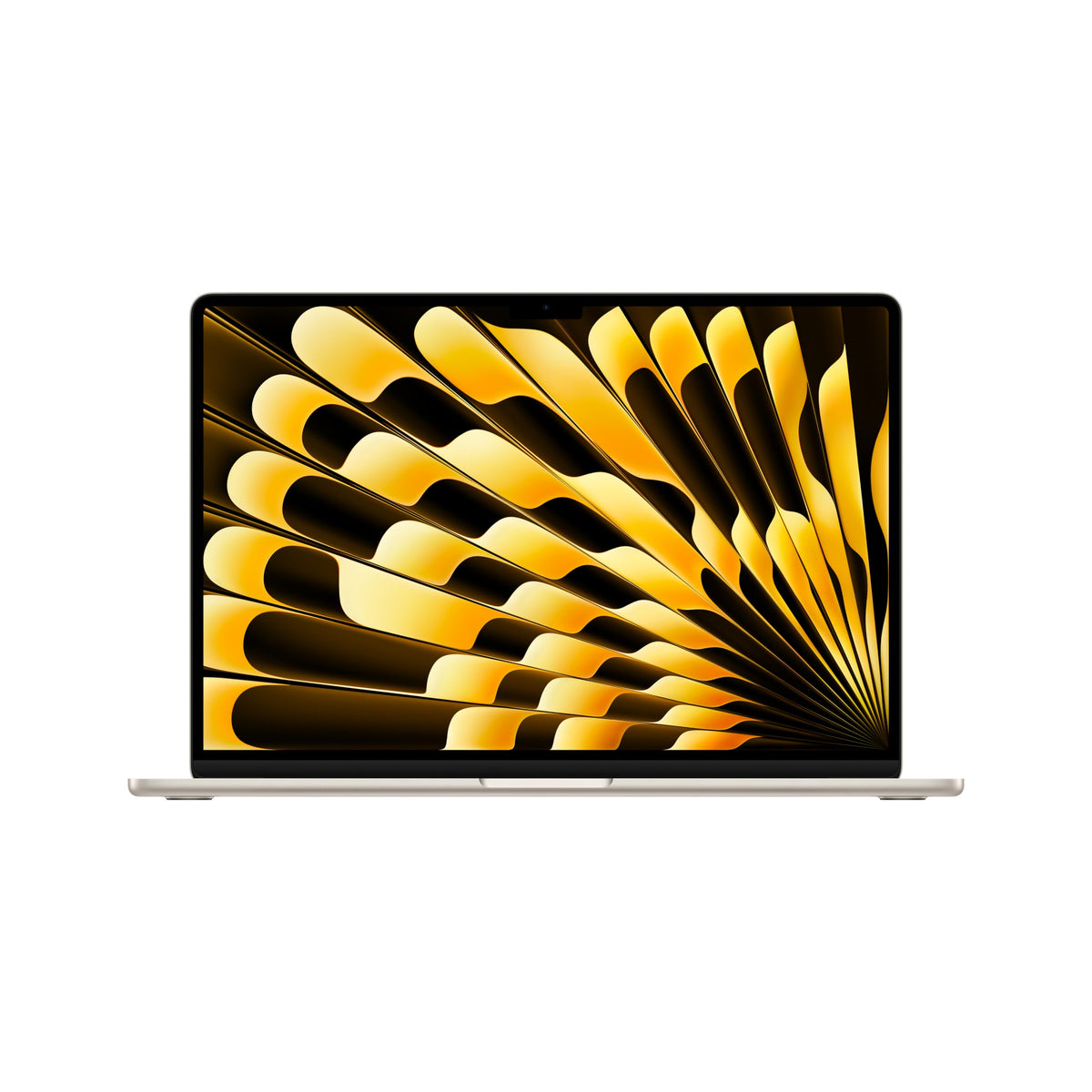 Apple MacBook Air (2024) [15,3", M3 8-Core, 16GB RAM, 512GB SSD, 10-Core GPU, macOS] polarstern – Refurbished – Produktansicht