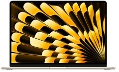 Apple MacBook Air (2024) [15,3", M3 8-Core, 16GB RAM, 512GB SSD, 10-Core GPU, macOS] polarstern – Refurbished – Produktansicht