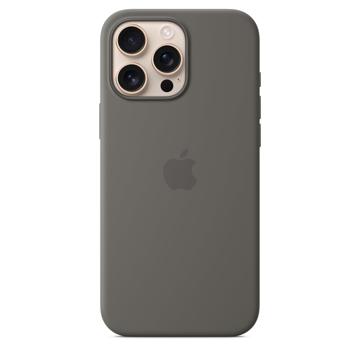 Apple Silikon Case mit MagSafe [für iPhone 16 Pro Max] steingrau – Refurbished – Produktansicht