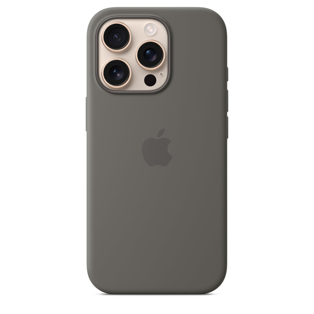 Apple Silikon Case mit MagSafe [für iPhone 16 Pro] steingrau – Refurbished – Produktansicht