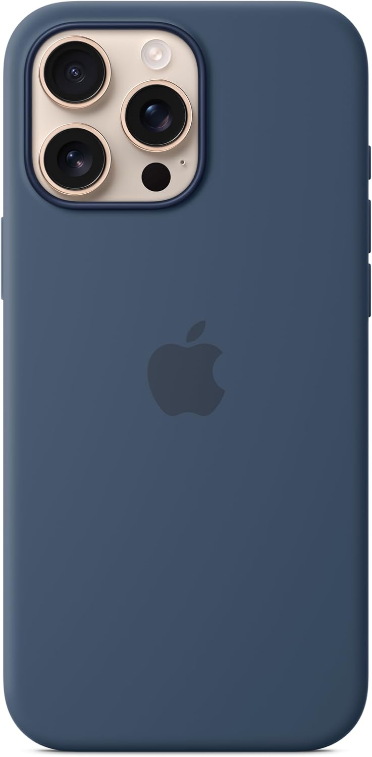 Apple Silikon Case mit MagSafe [für iPhone 16 Pro Max] denim – Produktansicht